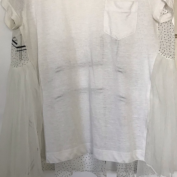 Sacai Mixed Media Printed T-Shirt - Picture 2 of 5